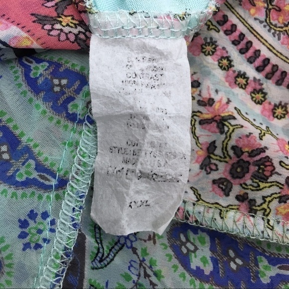 PINK COCONUT Boutique Plus Size Top Tunic Blouse Paisley Sheer Short Sleeve XXXL - Picture 8 of 10